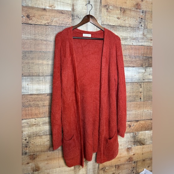 Quinn+Willow Burnt Orange sunset Long Cardigan L - Picture 2 of 7